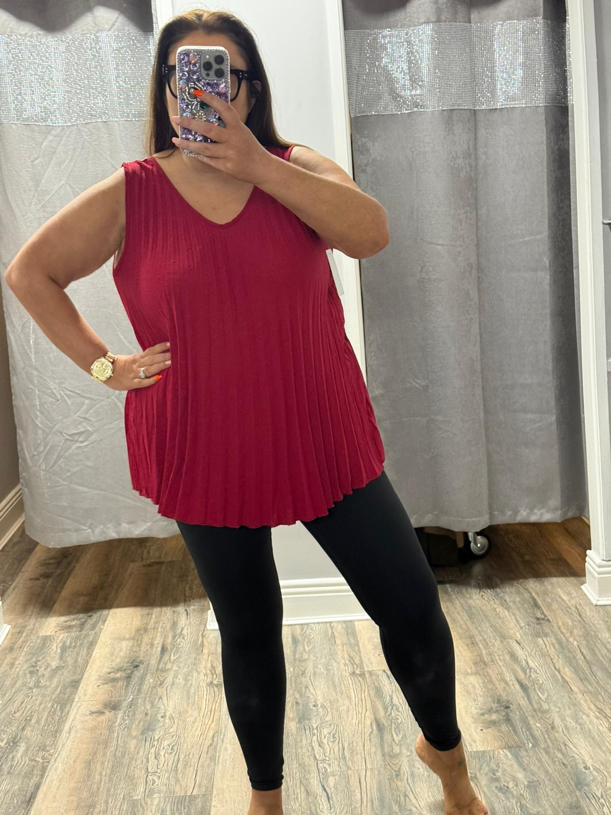 Pleated Vest Top