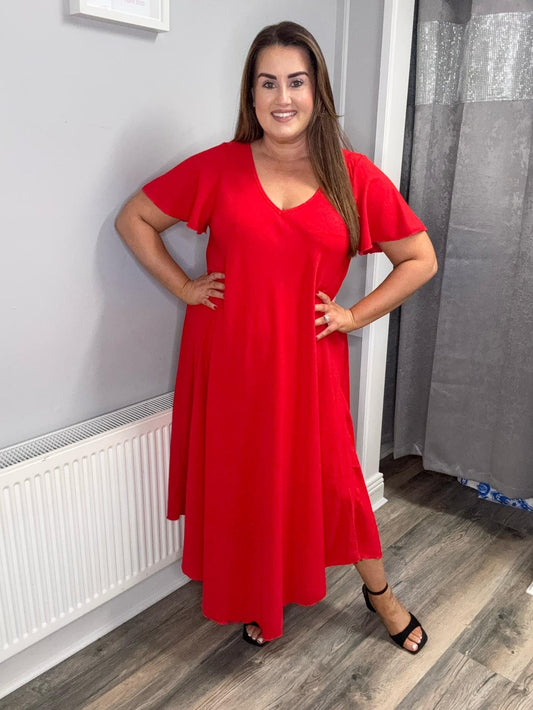Curviss Summer Dress | Red