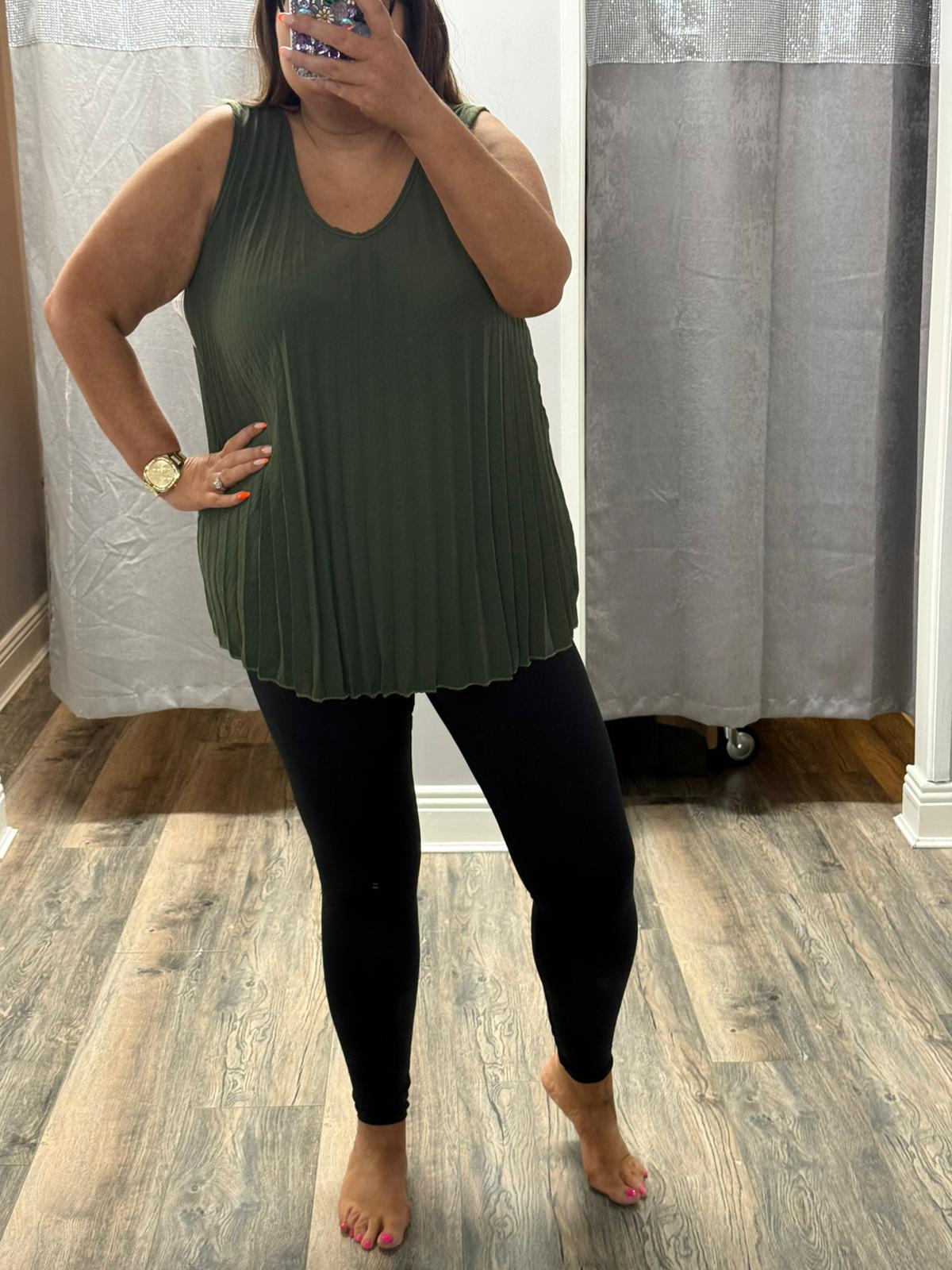 Pleated Vest Top