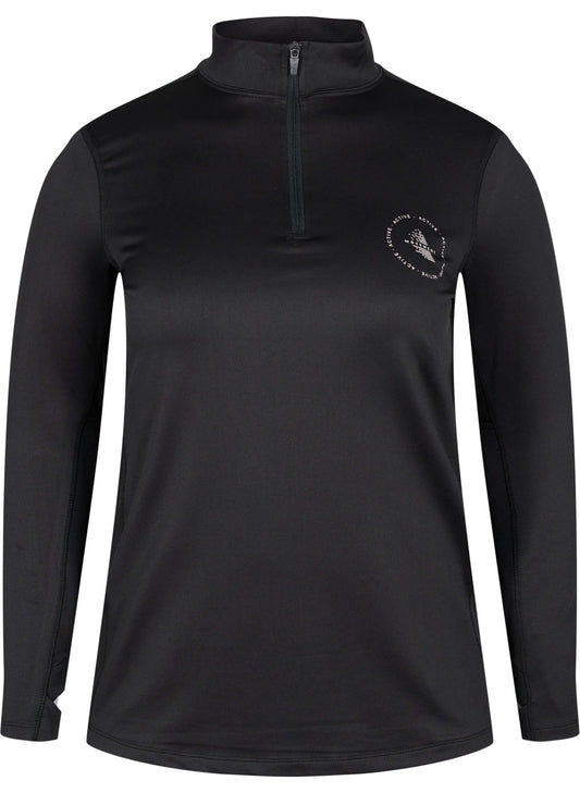 Zizzi Half Zip | Black