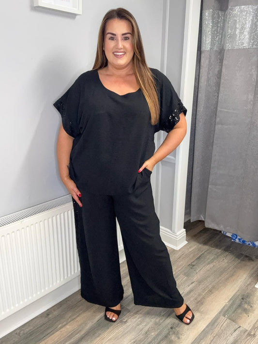Curviss Sparkle Top | Black