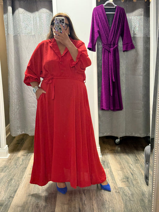 Red Shirt Dress