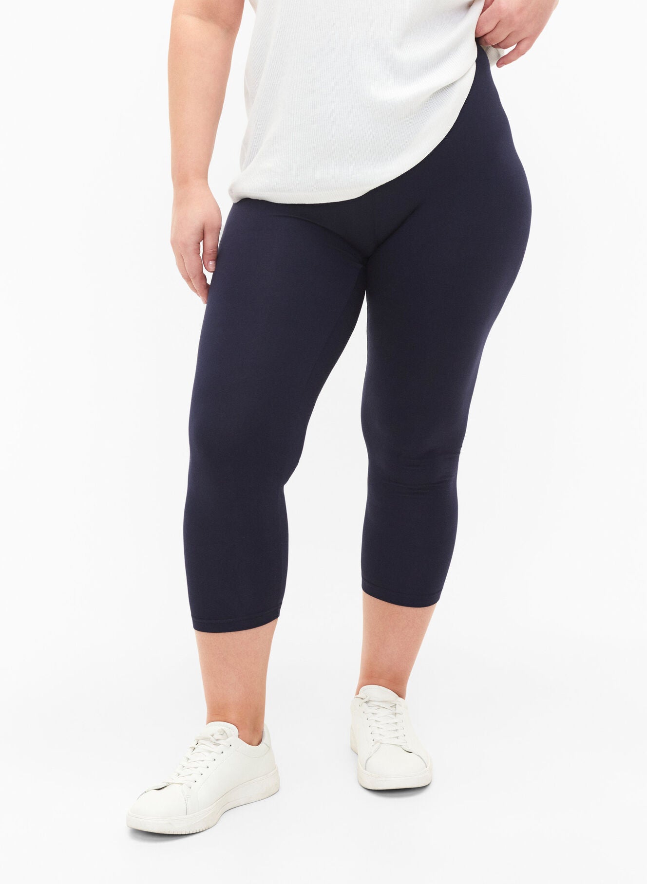 Zizzi Navy 3/4 Leggings