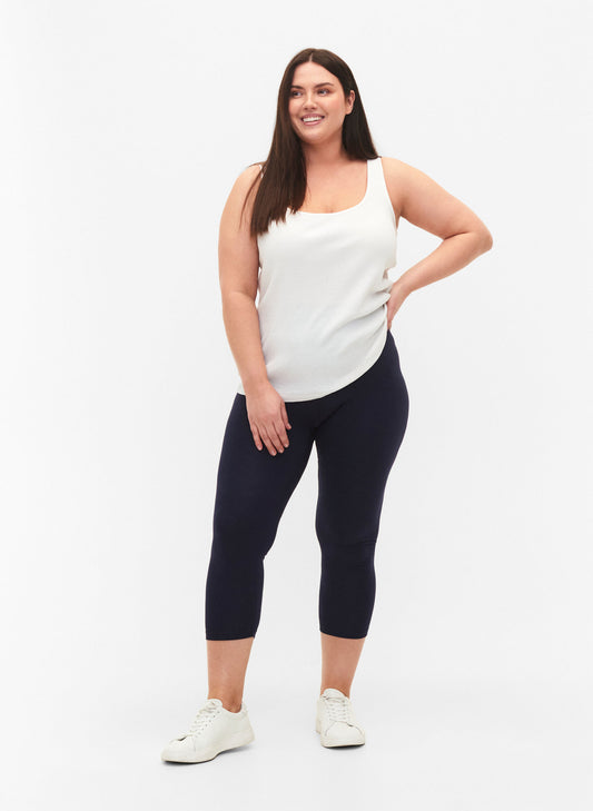 Zizzi Navy 3/4 Leggings