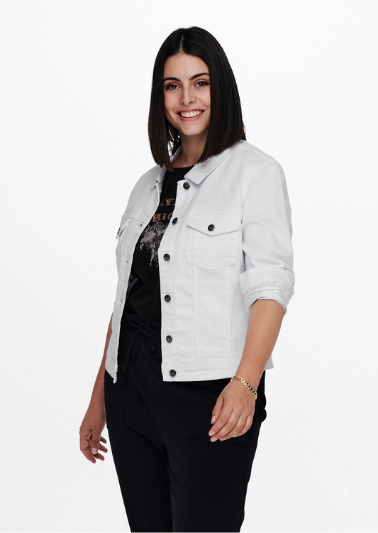 ONLY Carwespa Denim Jacket | White