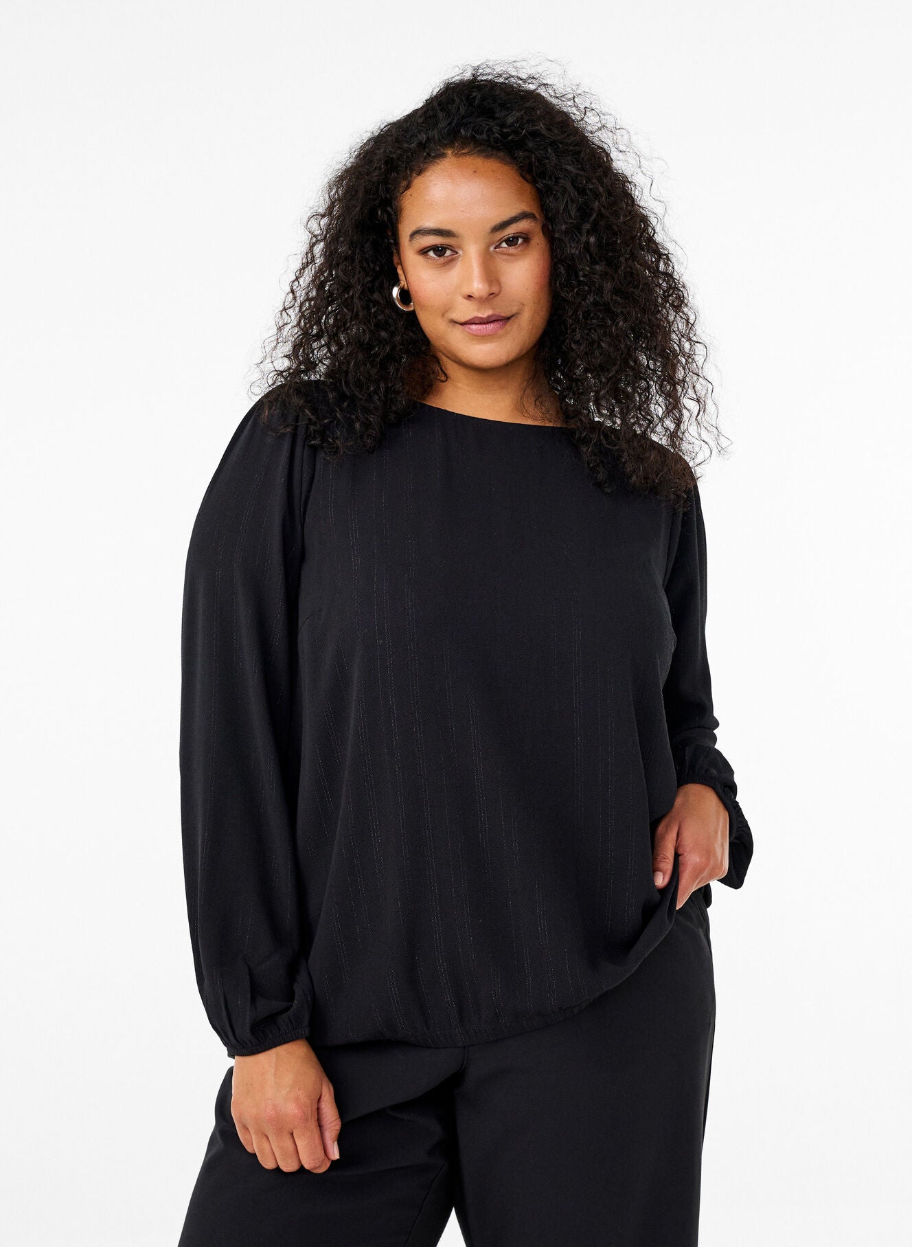 Zizzi Blouse with Silver Glitter