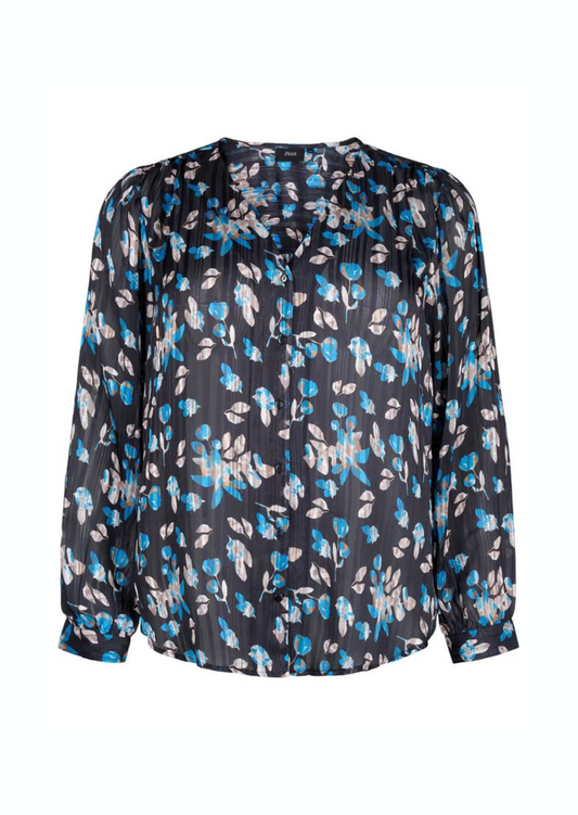 Zizzi Blue Floral Top