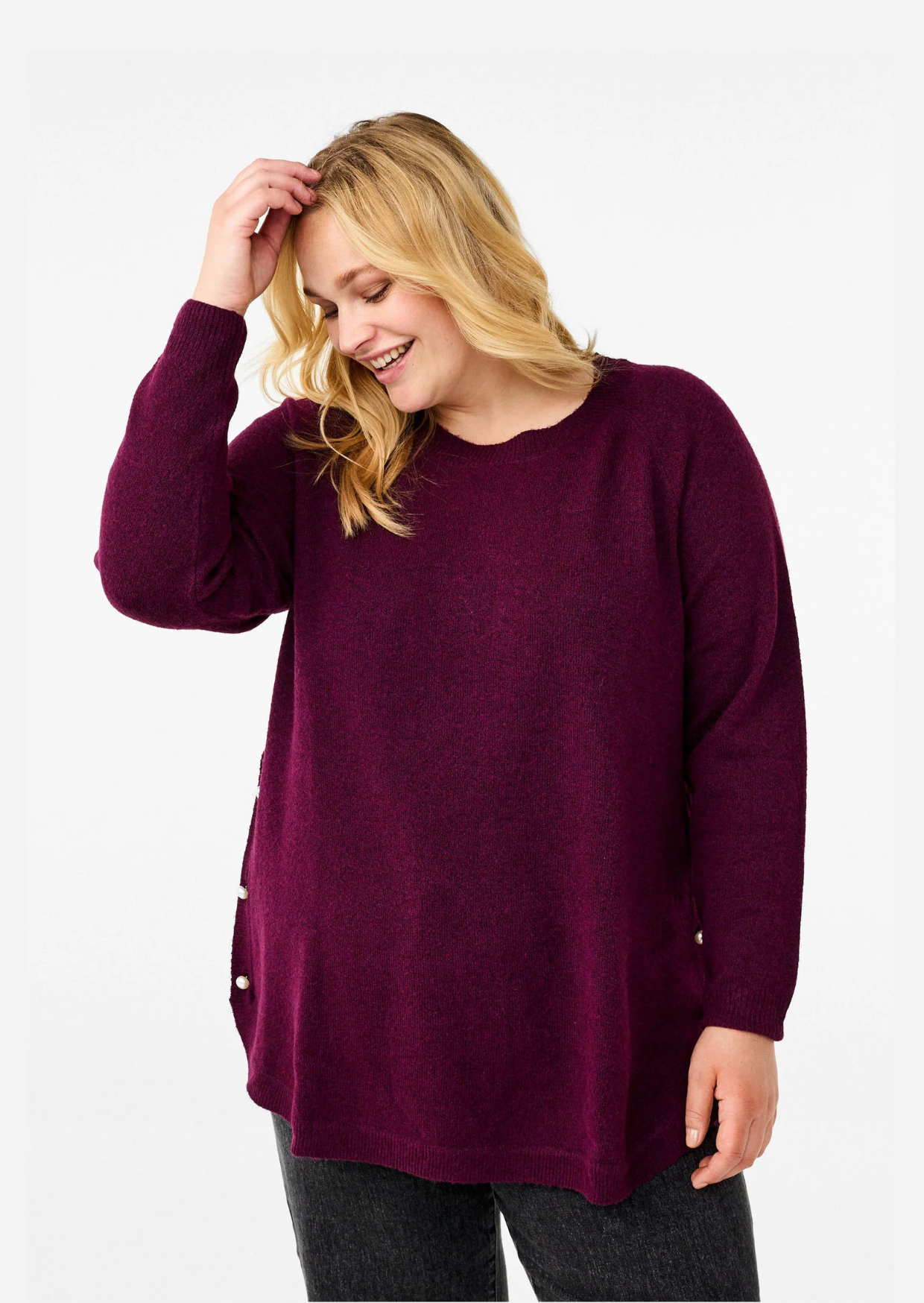 Zizzi Button Jumper
