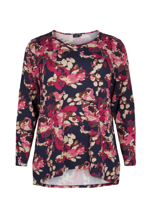 Zizzi Long Sleeve Floral Blouse