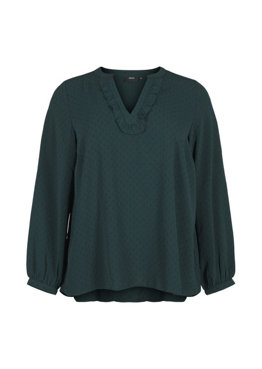 Zizzi Long Sleeve Green Blouse