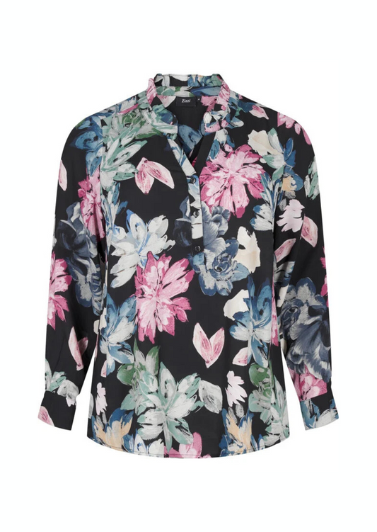 Zizzi Maria Top | Pink