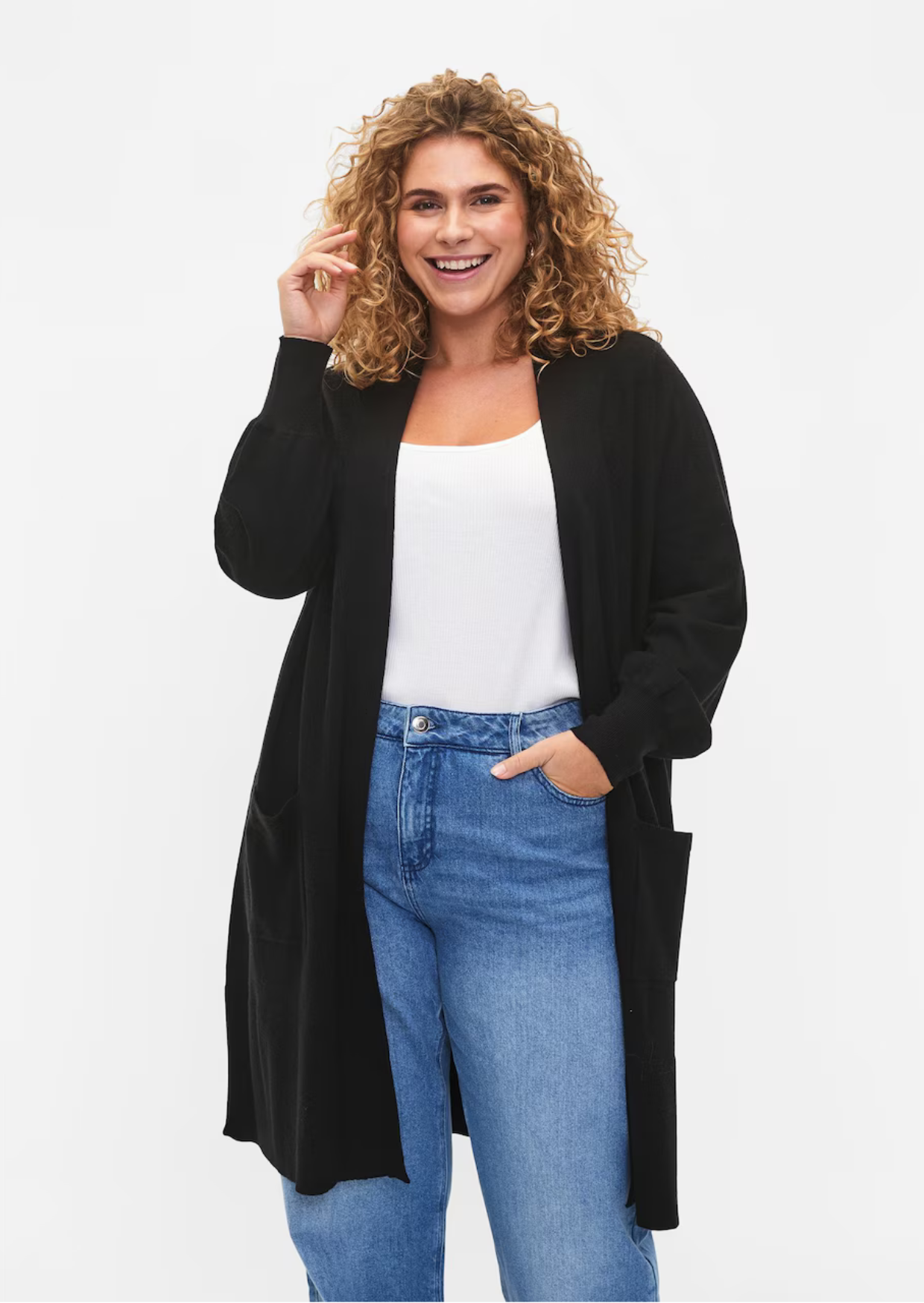 Zizzi Mella Cardigan | Black
