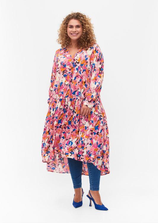 Zizzi Mia Rosebloom Midi Dress