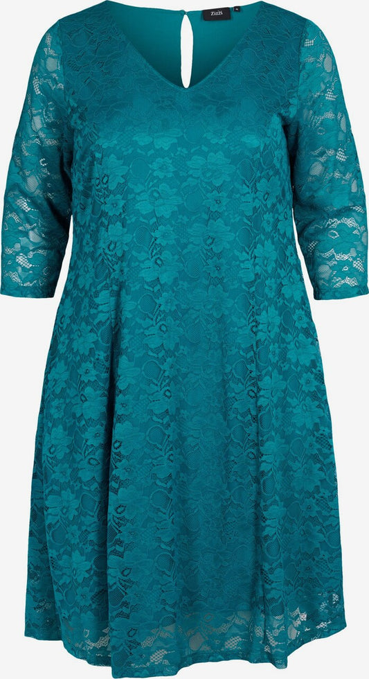 Zizzi Ebonnie Lace Dress | Green