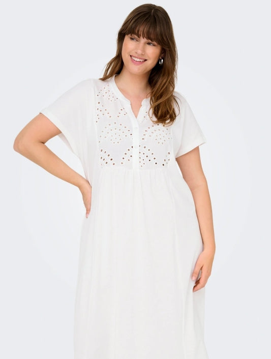 ONLY Carsillah Midi Dress | White