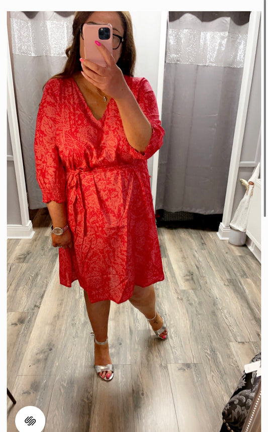 Zizzi Fiery Red Dress