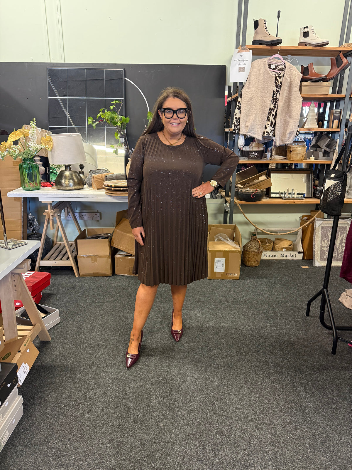 Brown Sparkle Dress