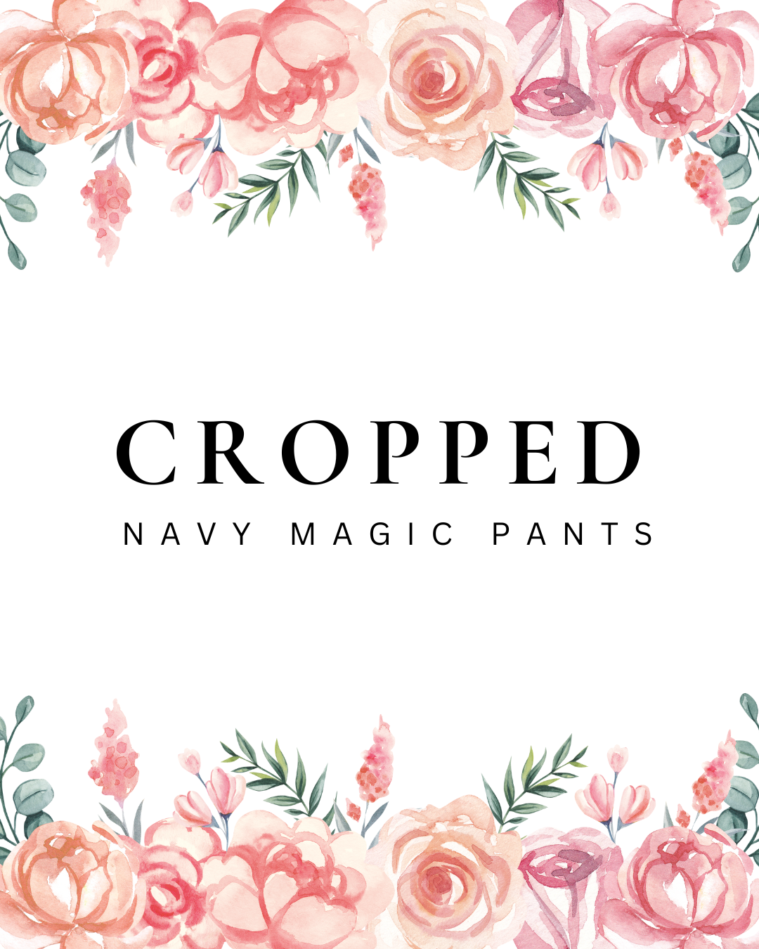 Navy Cropped Magic Pants