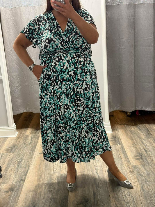 Majella Dress | Green Print