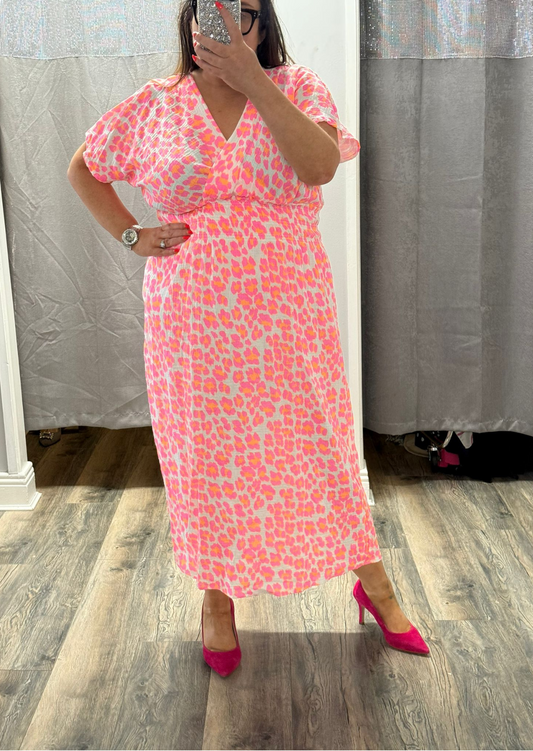 Animal Print Dress | Neon Leopard Print