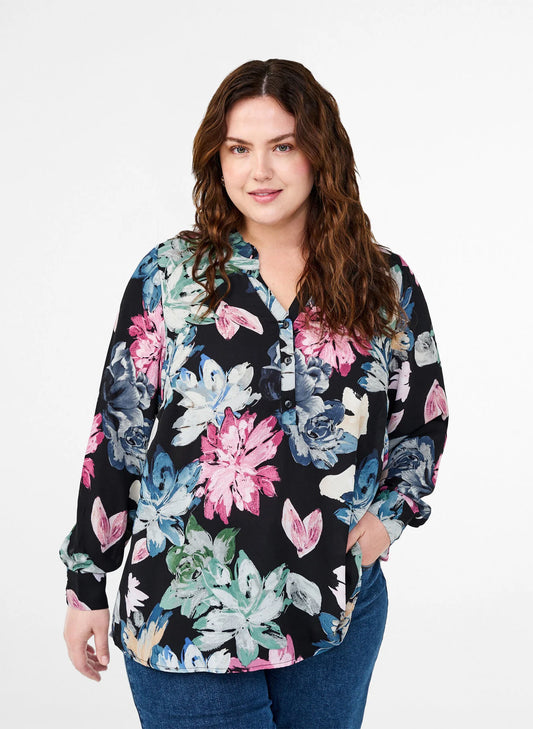 Zizzi Maria Top | Pink