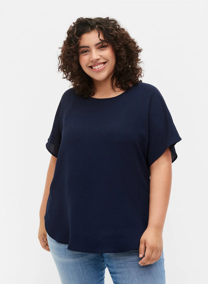 Zizzi Basic Top | Navy