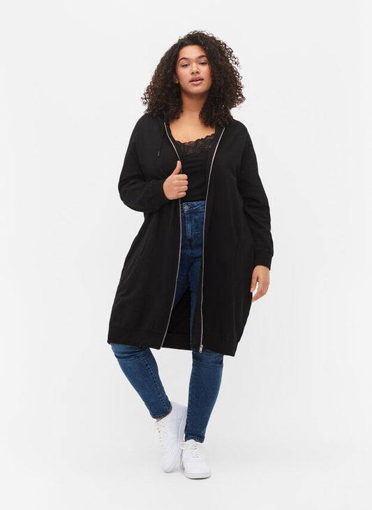 Zizzi Long Cotton Sweatshirt