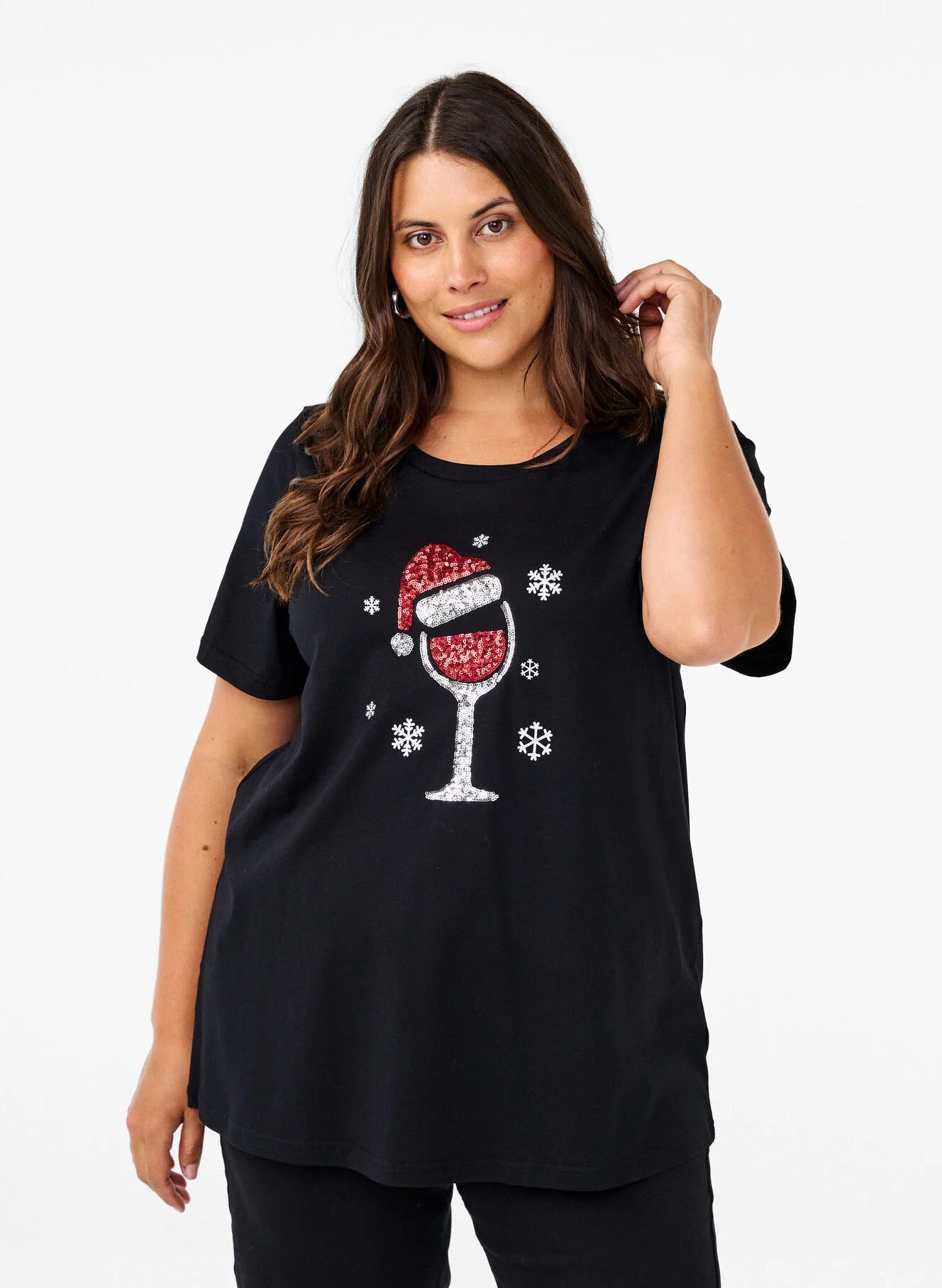 Zizzi Wine Glass T Shirt