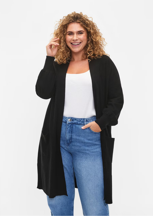 Zizzi Mella Cardigan | Black
