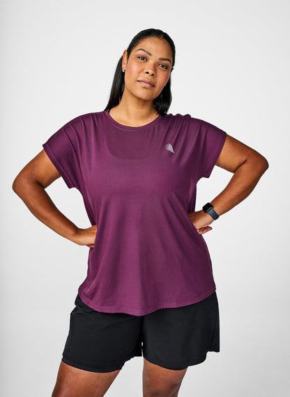Zizzi Active Tee | Blackberry