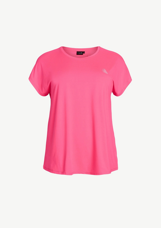 Zizzi Active Tee | Neon Pink