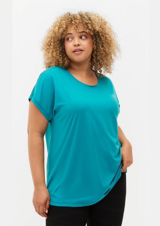 Zizzi Active Tee | Peacock Blue